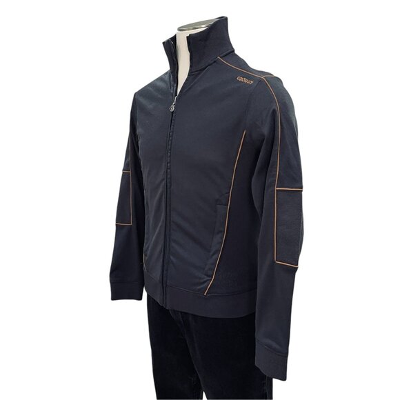 Groggy Charcoal Track Jacket Orange Stitch Full Zip Athletic Streetwear Small - Picture 5 of 10